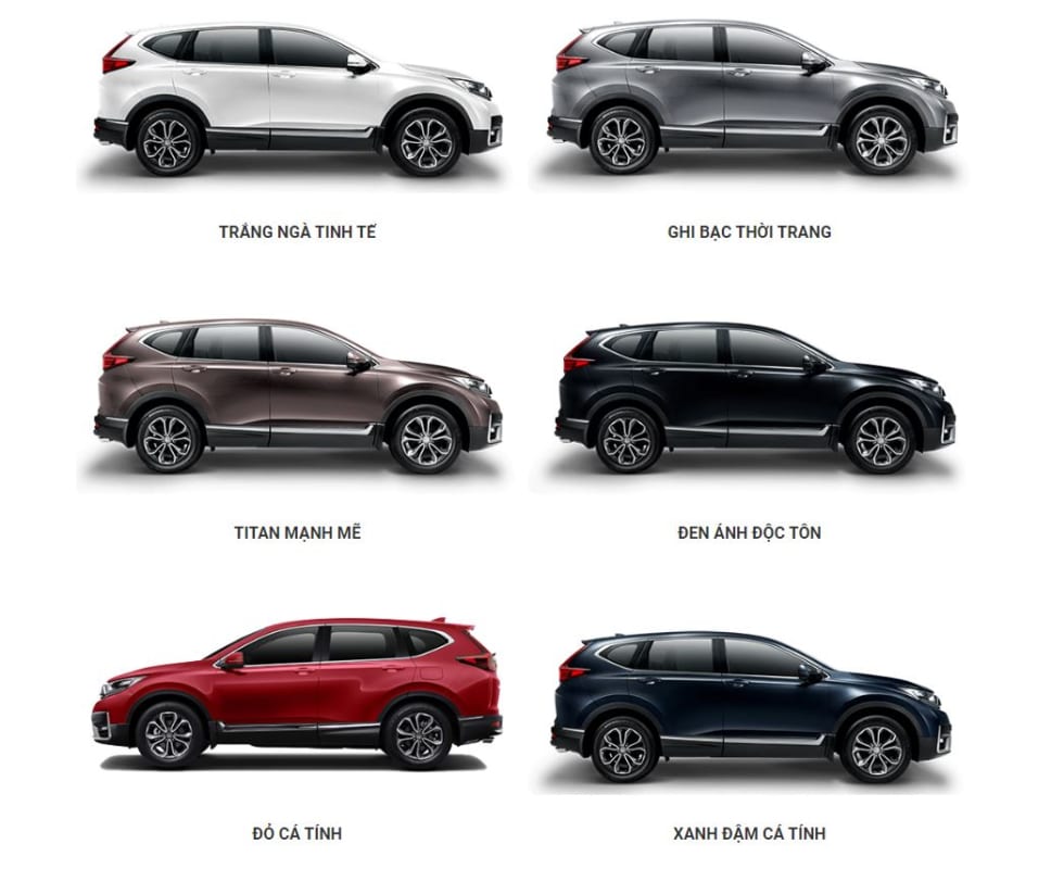 Màu Sắc Xe Honda CRV